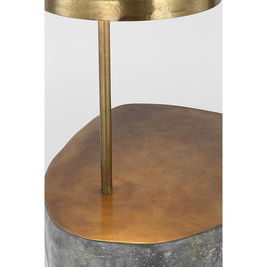 Lega 36" Sculpted Side Table Reading Floor Lamp