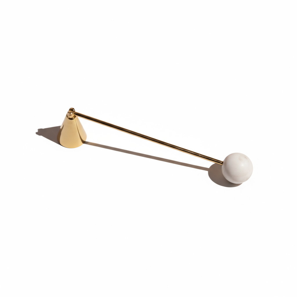 Linea White Marble Candle Snuffer
