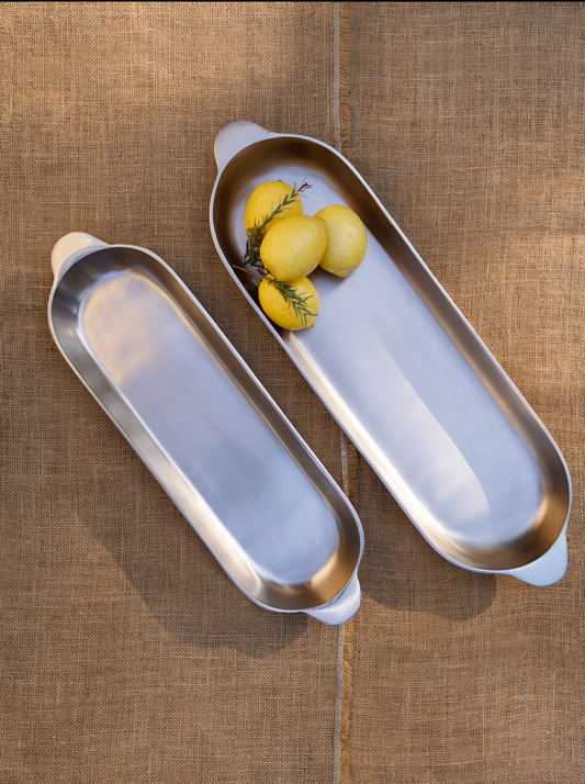Stinson Nickel Long Trays - Set of 2