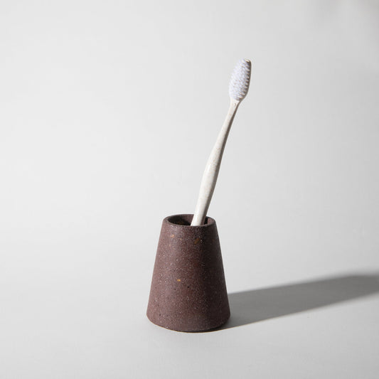 Concrete Toothbrush Stand Sumac Terrazzo