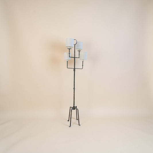 1950s Tommi Parzinger Sculptural Gilt-Steel Floor Lamp