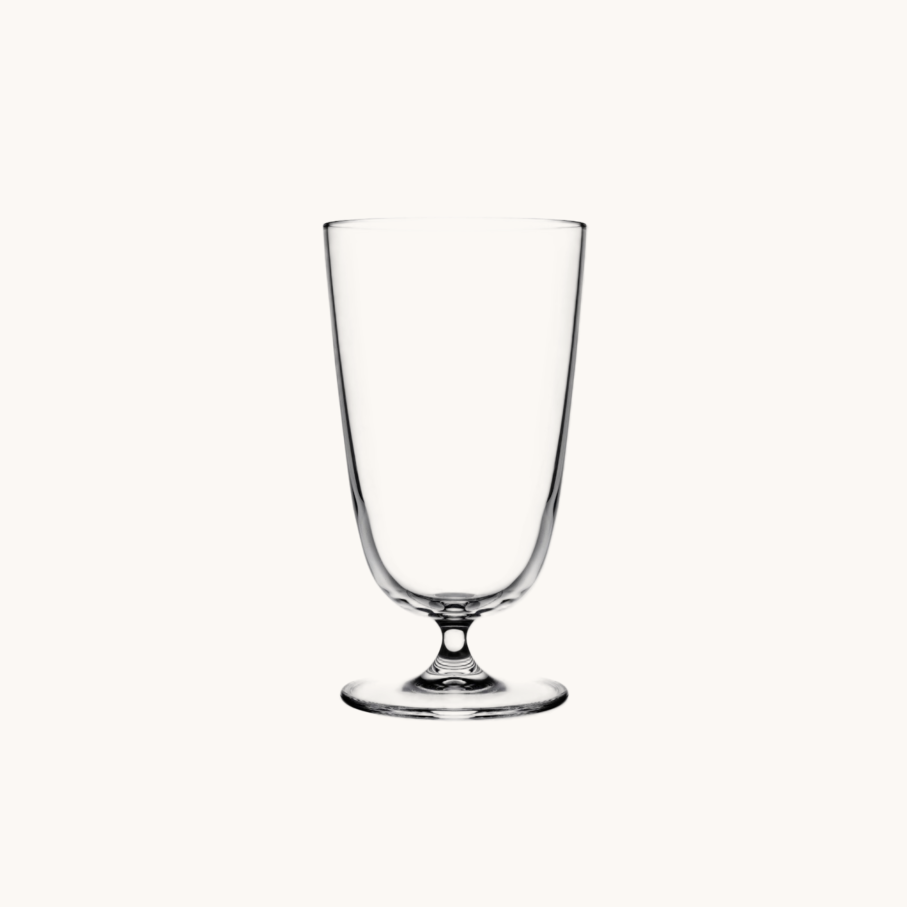 Clear glass on a white background