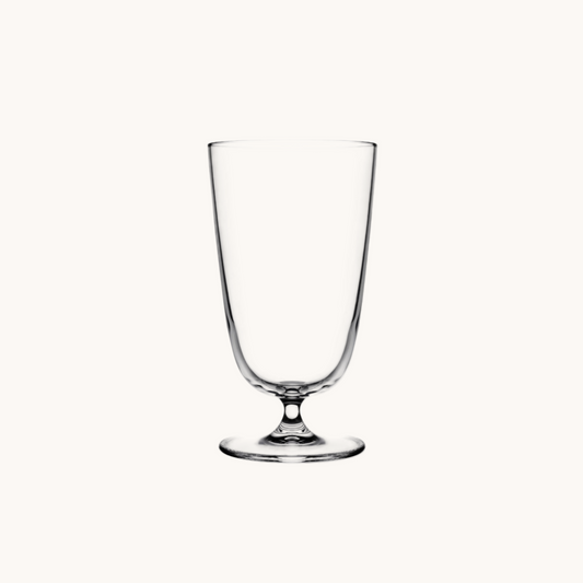 Clear glass on a white background