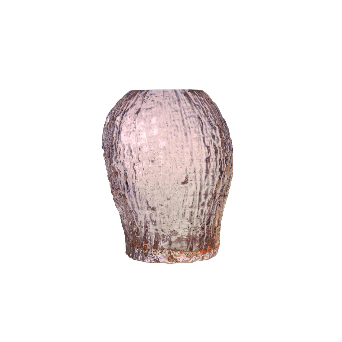Decorative vase with a textured surface on a white background