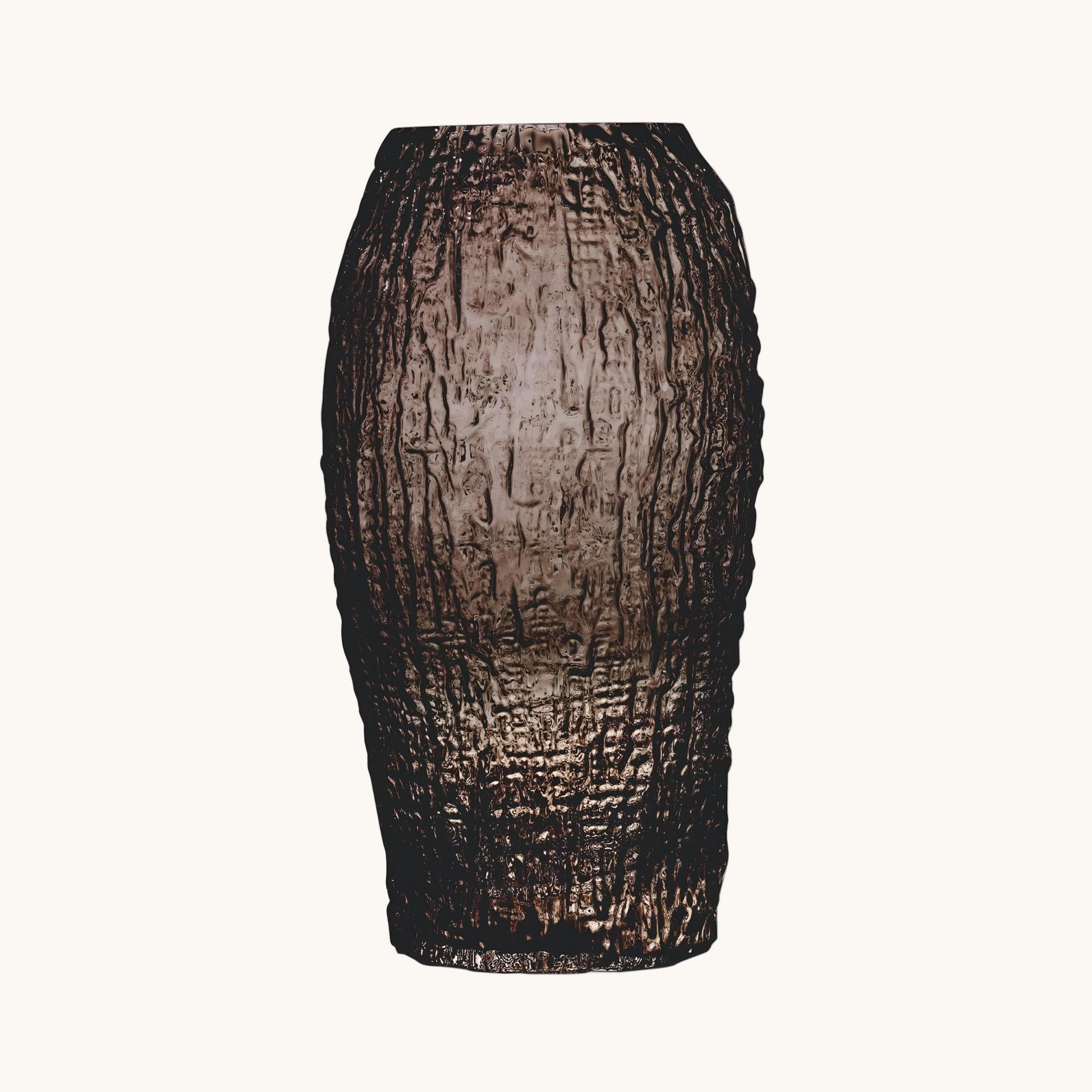 Textured pencil skirt on a white background