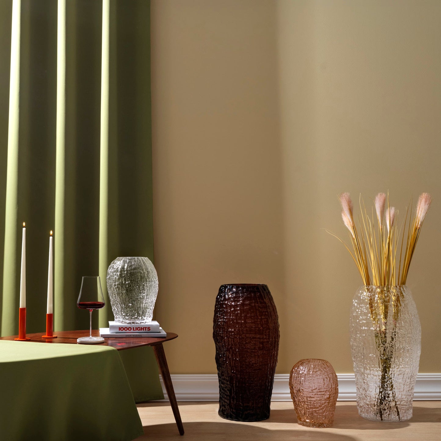 Clarity Molten Crystal Floor Vase