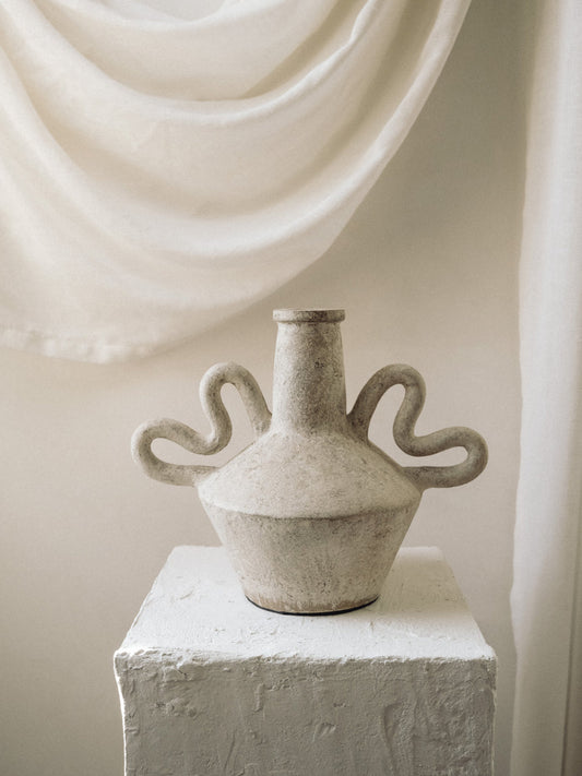 Dansa Coil-Handle Terracotta Vessel