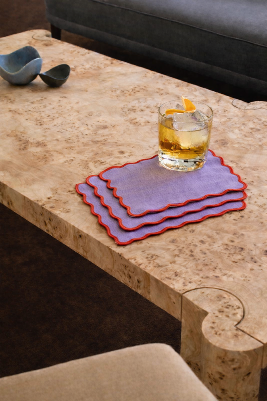 Vivienne Scalloped Cocktail Napkins | Set of 4