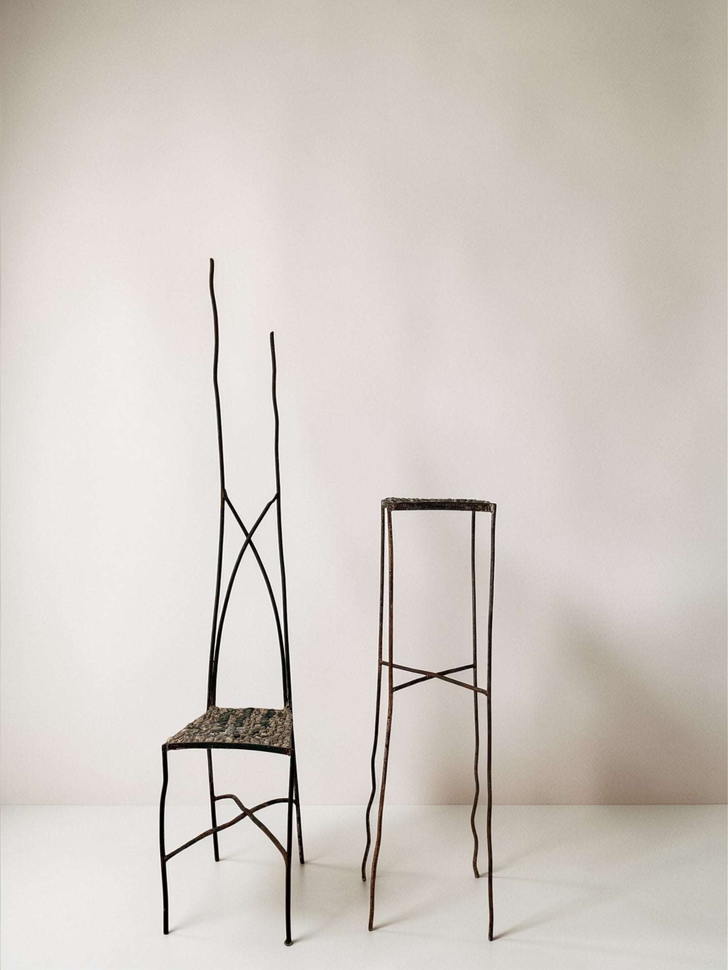 Vintage Italian Modernist Wrought Iron Furniture