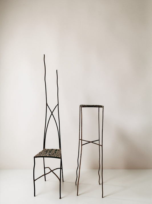 Vintage Italian Modernist Wrought Iron Furniture
