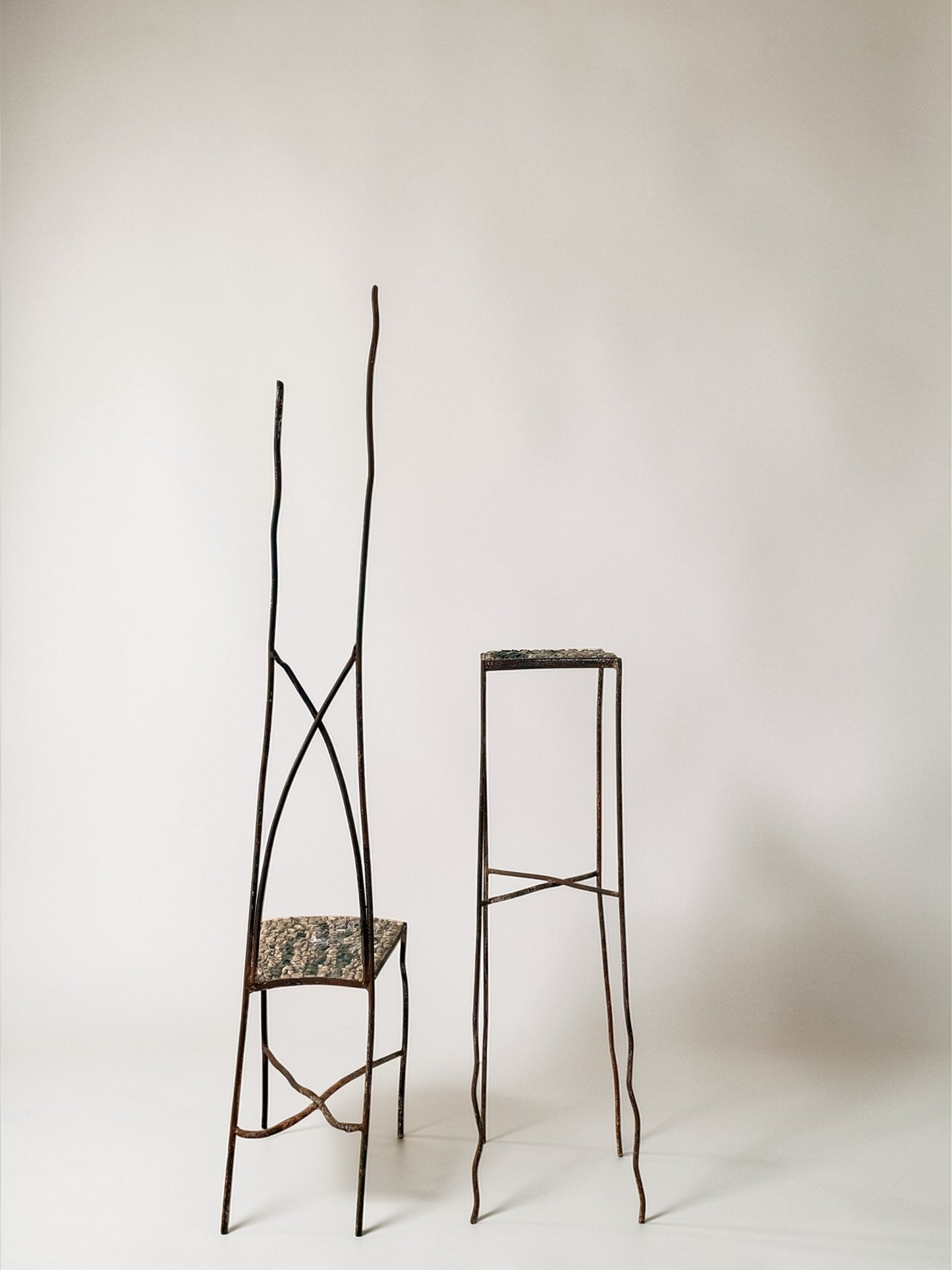 Vintage Italian Modernist Wrought Iron Furniture
