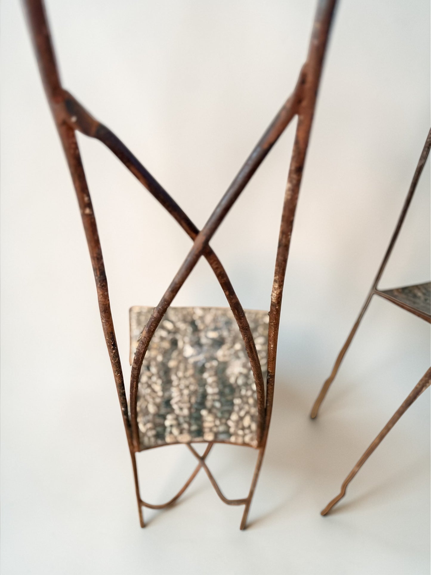 Vintage Italian Modernist Wrought Iron Furniture
