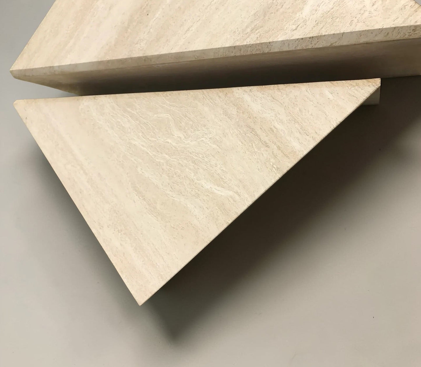 Italian Postmodern Travertine Tables - Sold as Set