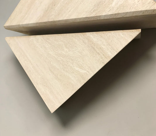 Italian Postmodern Travertine Tables - Sold as Set