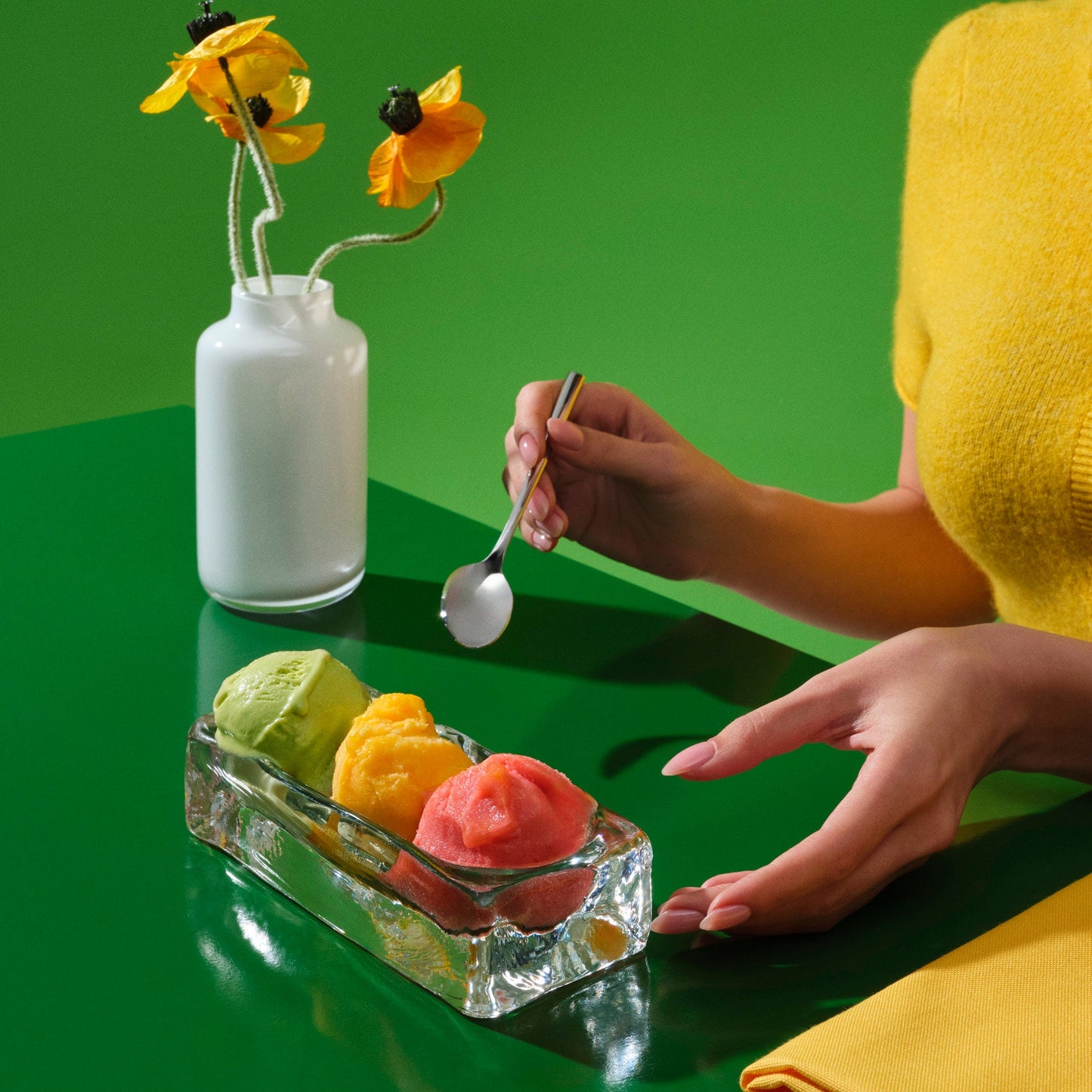 Ice Cube Ice Cream Cup Rectangular