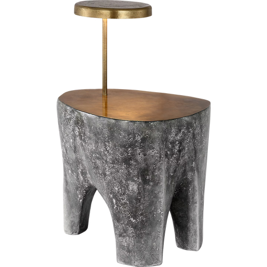 Lega 36" Sculpted Side Table Reading Floor Lamp