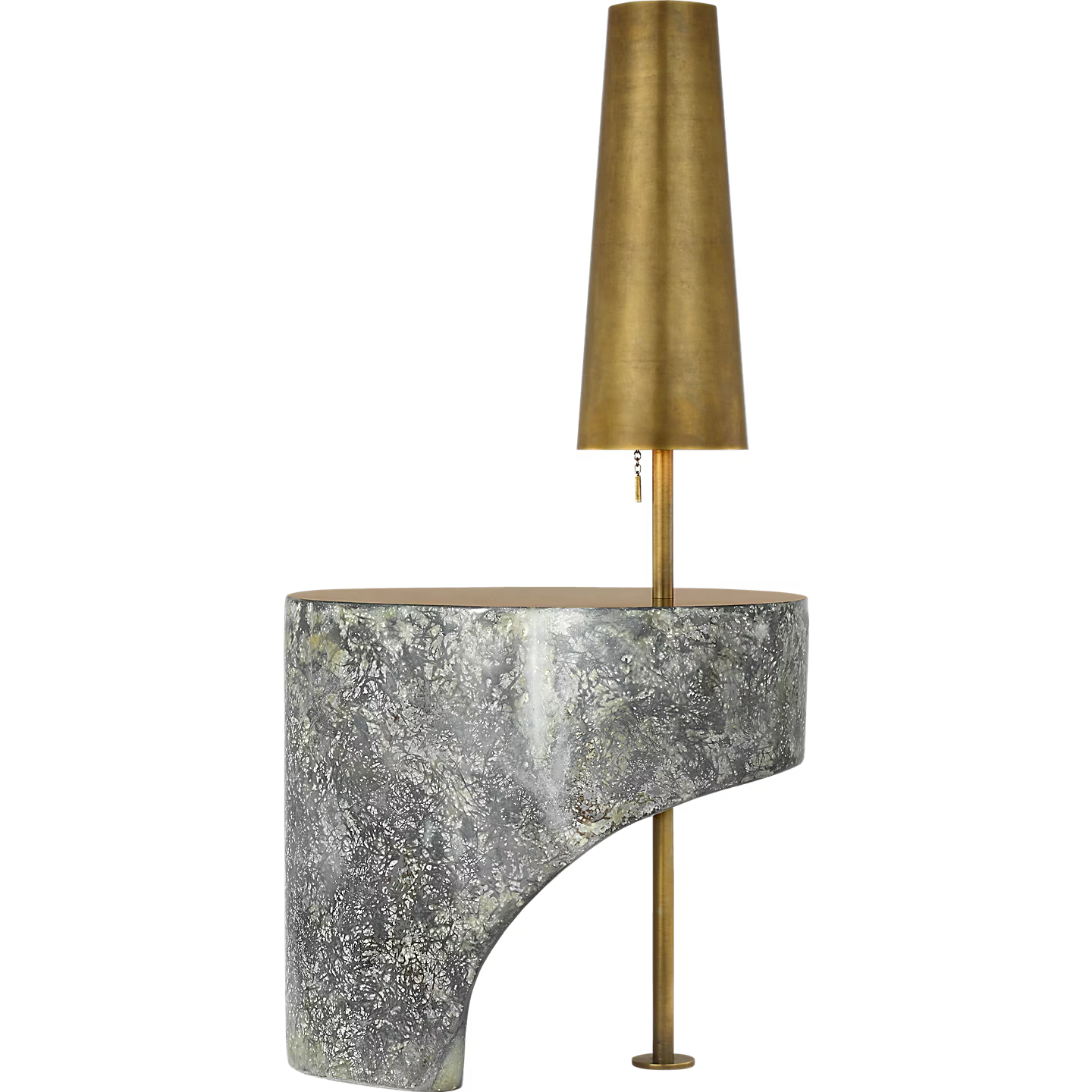 Runia 49" Sculpted Side Table Floor Lamp