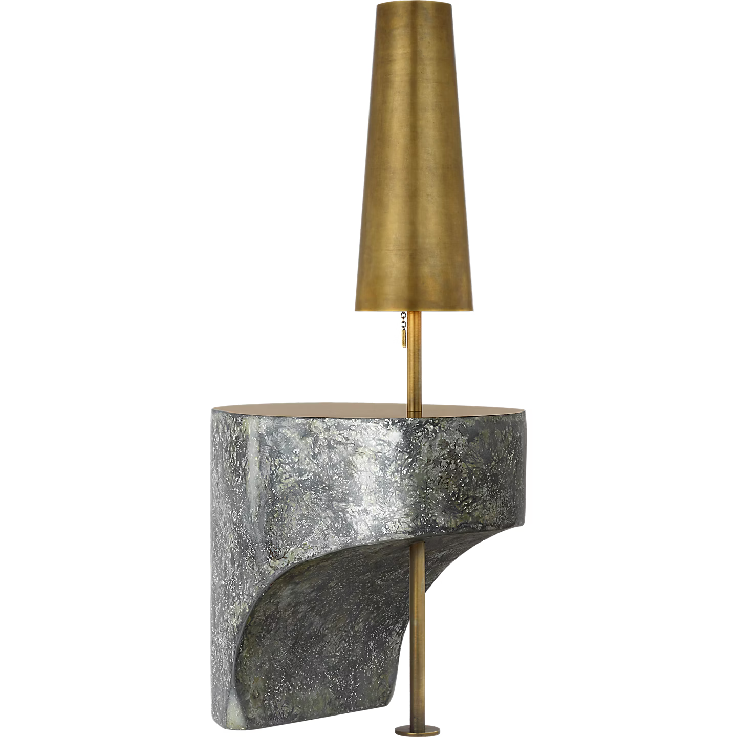 Runia 49" Sculpted Side Table Floor Lamp