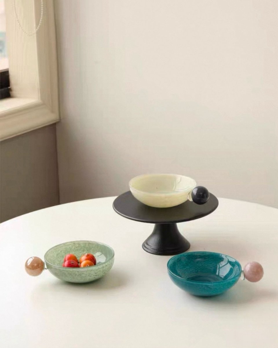 Handblown Bonbon Whimsical Salad Cereal Bowl, Eclectic Decorative Bowl - Bowl - Bonbon Salad Cereal Bowl - Lime - INSPECIAL HOME